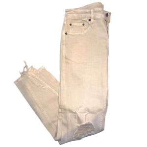 SER.O.YA Diego Tapered Crop‎ Jeans 31x28 Sand Dune Distressed Stretch
